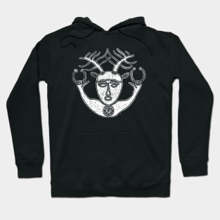 Celtic God Cernunnos Holding Two Torcs Hoodie